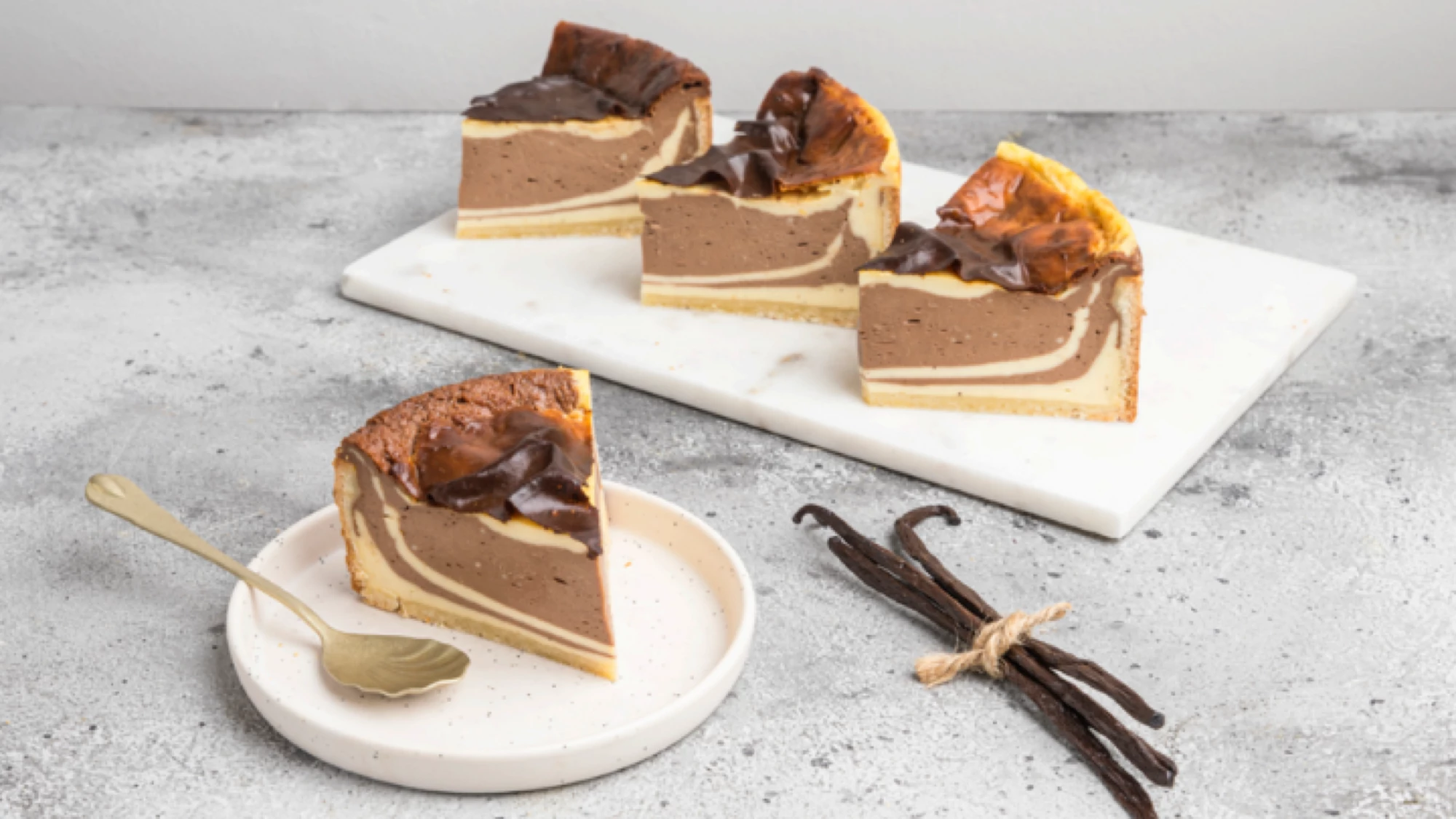 Flan pâtissier marbré Vanille-chocolat