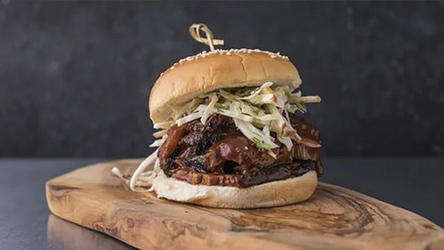 SMOKY BRISKET WITH APPLE FENNEL SLAW
