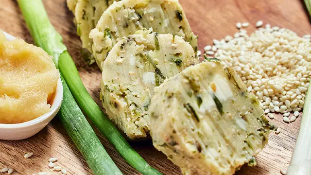 scallion miso sesame butter