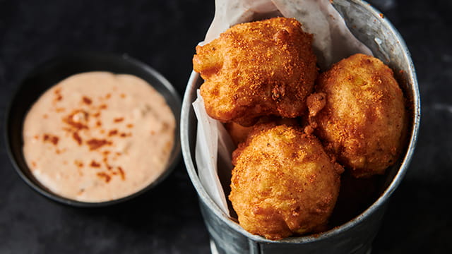 Vietnamese Cajun Crawfish And Corn Fritters