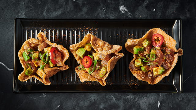 Vietnamese Cajun Poke Wonton Bowls