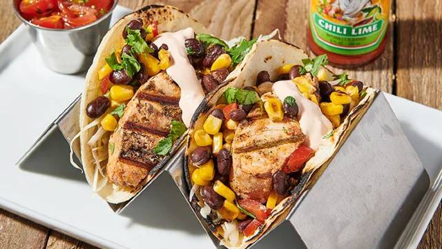 Cholula® Fish Tacos With Black Bean & Corn Salsa