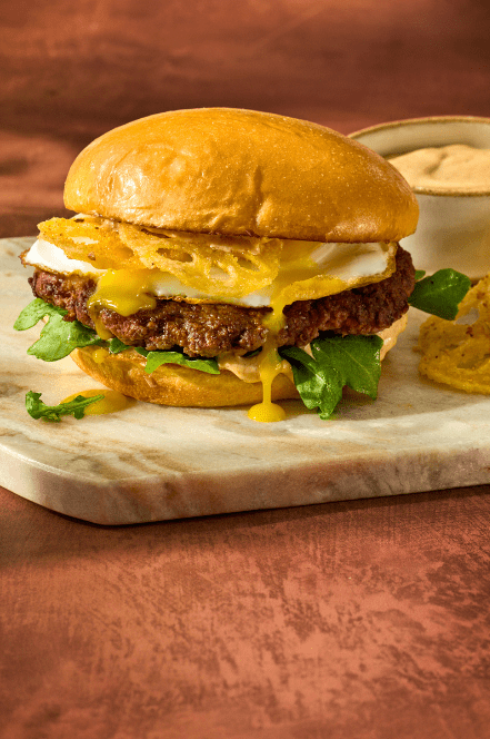 Five Spice Lotus Crunch Burger