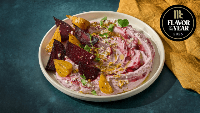 Roasted Beets with Black Currant Labneh