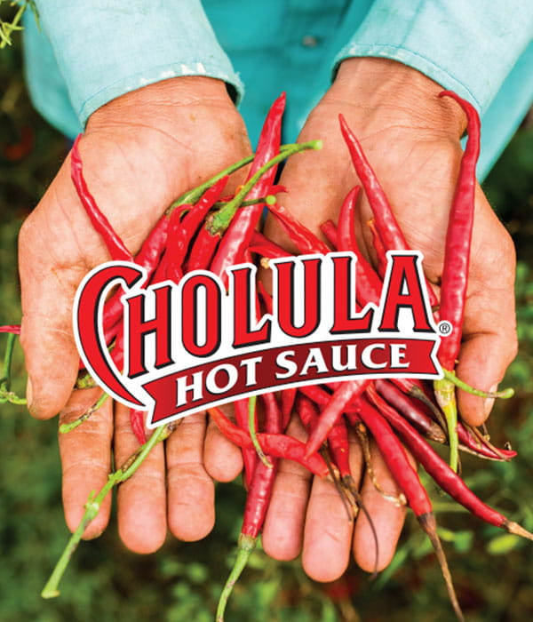 Cholula Header with chili