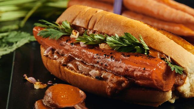 Brined Carrot Hot Dog
