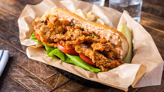 OLD BAY® Hot Sauce Oyster Mushroom Po' Boy