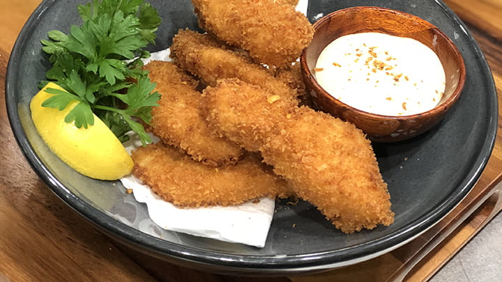 Fried Rockfish Bites with Seafood Aioli