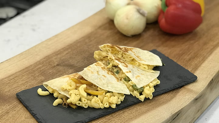 Mac and Cheese Quesadilla