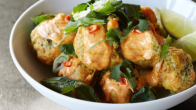 Turmeric Fried Broccoli W Red Curry Sauce
