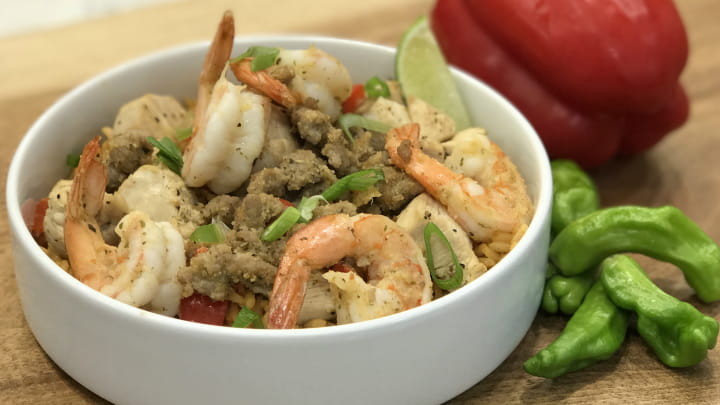 Skinny Jambalaya Rice Bowl