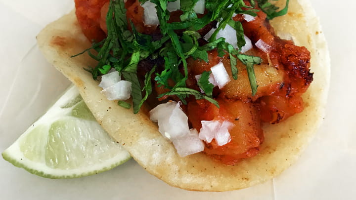 Spiced Potato and Tomato Tacos