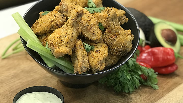 Not So Sriracha Dry Spiced Wings