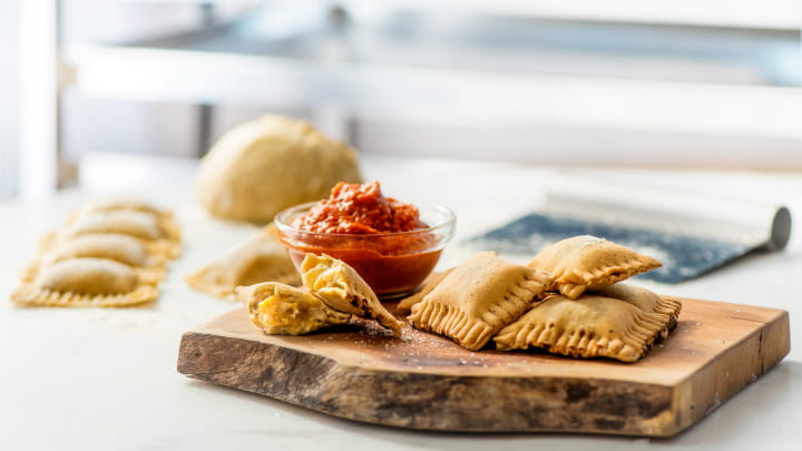 Stuffed Deep Fried Black Pepper Ravioli