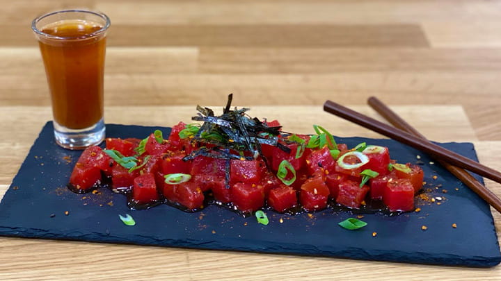 Compressed Watermelon Poke