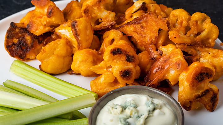 Fiery OLD BAY Hot Sauce Cauliflower Bites