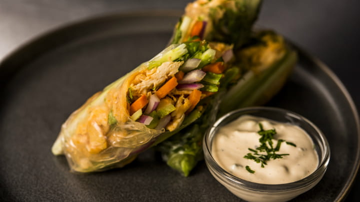 Buffalo Chicken Summer Rolls