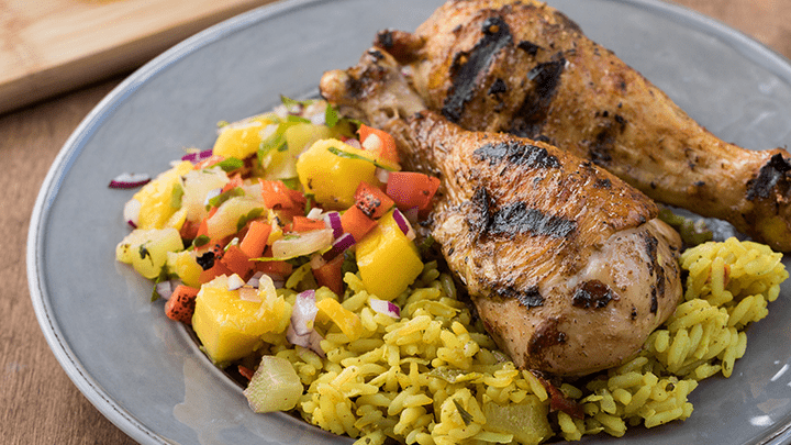 Jerk Chicken with Mango Salsa