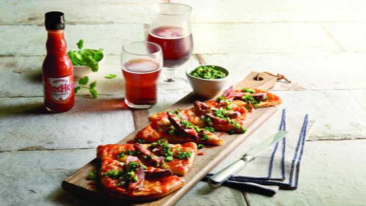 Spicy Argentine Chimichurri Steak Flatbread