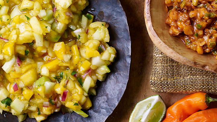 Spicy Papaya Pineapple Salsa