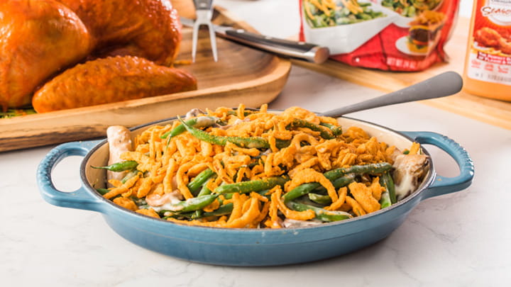 Cayenne Green Bean Wild Mushroom Casserole