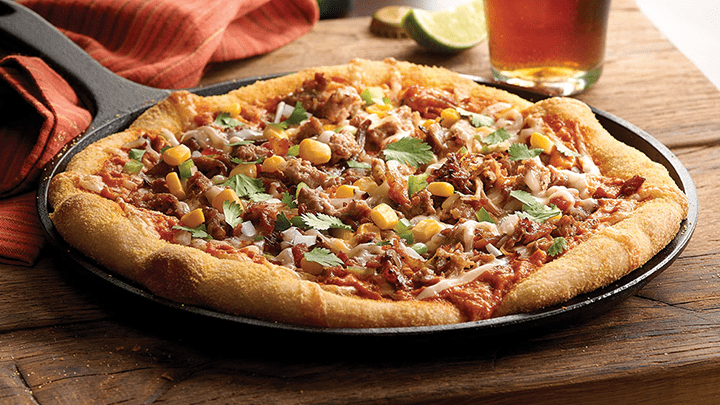 Mexi Meat Pizza with Cayenne Caramelized Onions