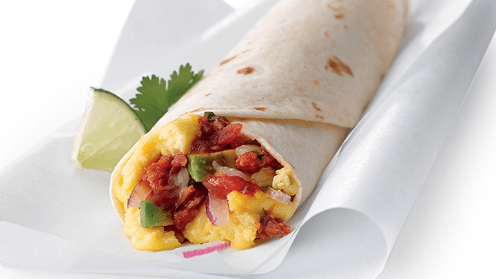 Salsa Verde BBQ Pork and Eggs Burrito