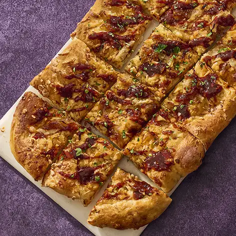 Black Currant Spicy BBQ Chicken Flatbread 