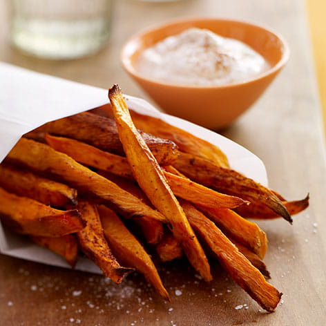 Smoked Paprika Seasoned Fries with Romesco Dip