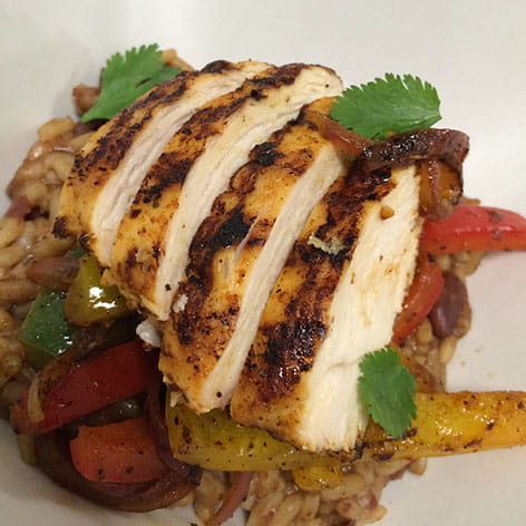 Chipotle Chicken Fajita Rice Bowl