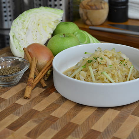 Cider Braised Cabbage and Apples