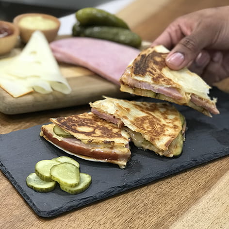 Cuban Style Barbecue Quesadillas