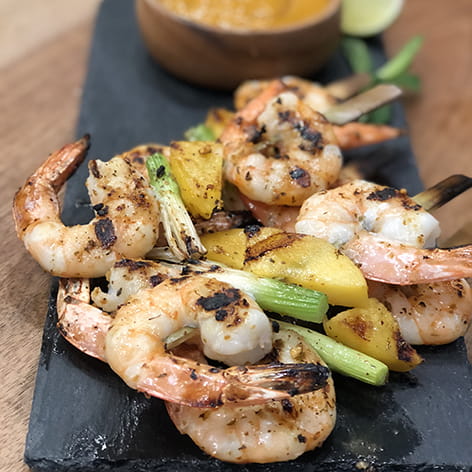 Tropics Glazed Shrimp Kabobs