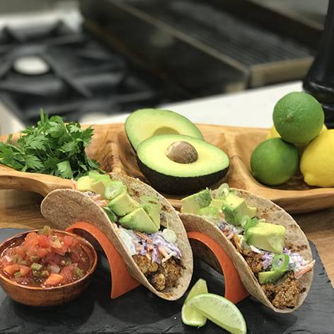 Mesquite Cauliflower Tacos with Ranch Slaw
