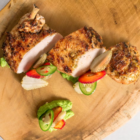 Mojito Lime Chicken with Strawberry Salad