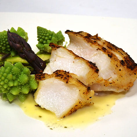 OLD BAY Crusted Grilled Halibut with Citrus Butter Sauce