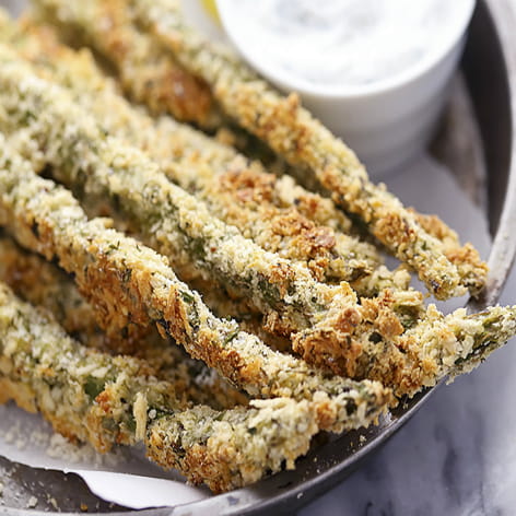 Parmesan Asparagus with Yogurt Ranch Dip