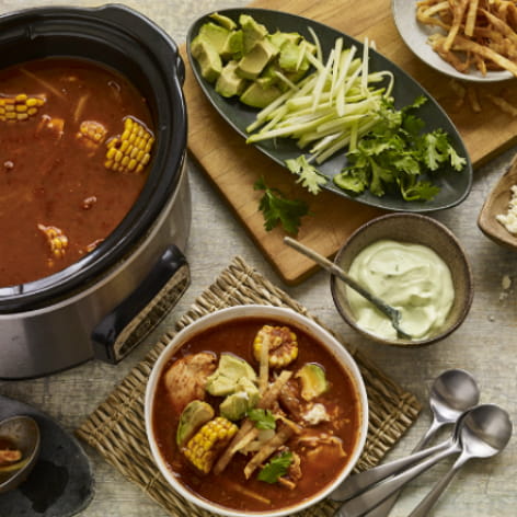 Puebla Hot Pot Broth with Avocado Crema