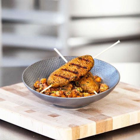 Kibbe Kebabs with Butternut Squash Chutney