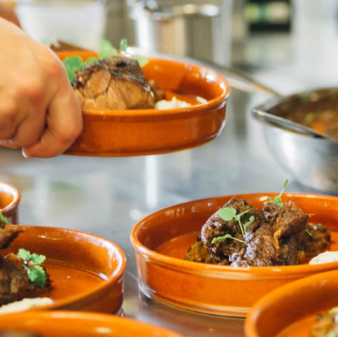 Roasted Lamb Shoulder Black Chickpeas and Crispy Cauliflower
