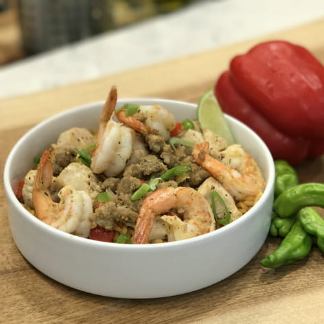 Skinny Jambalaya Rice Bowl