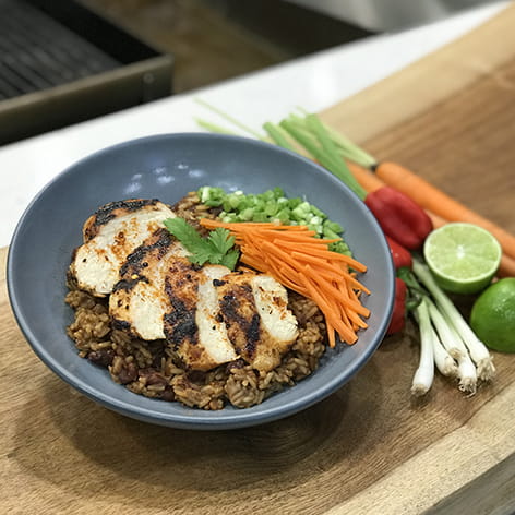 Sriracha Chicken Bibimbap Rice Bowl