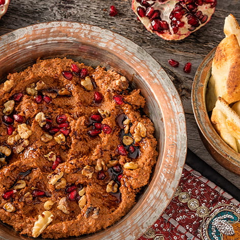 Toasted Walnut Dip with Pomegranate Molasses
