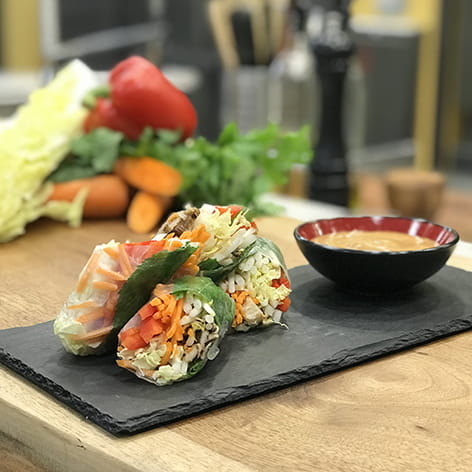 Vegetable Summer Rolls with Peanut Sauce