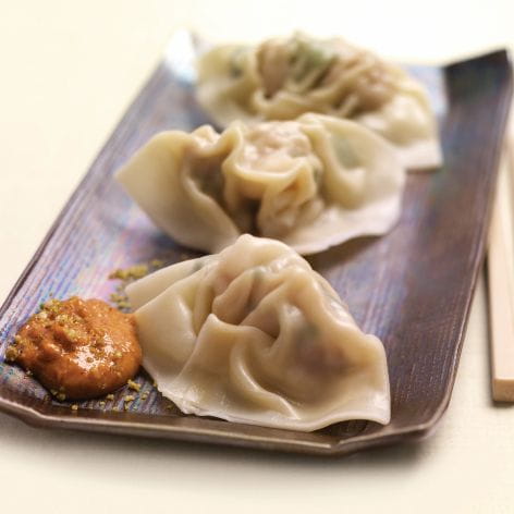 Chilled Dumpling with Creamy Dukkah Sauce