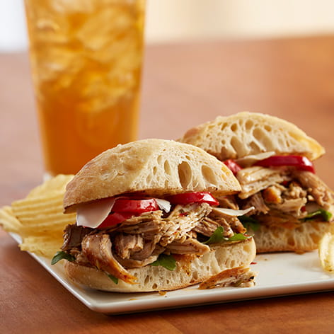 Italian Roast Pork Sandwich with Hots and Asiago