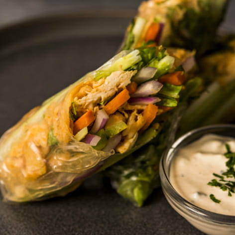 Buffalo Chicken Summer Rolls