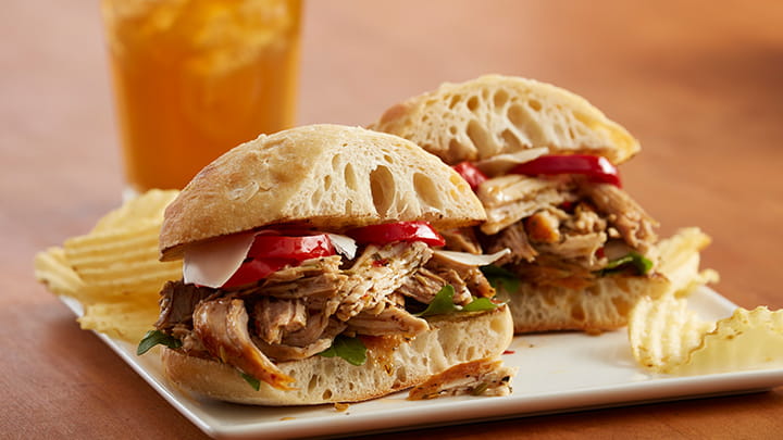 Italian Roast Pork Sandwich with Hots and Asiago