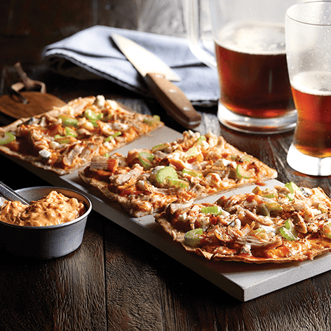 Cheesy Buffalo Chicken Flatbread