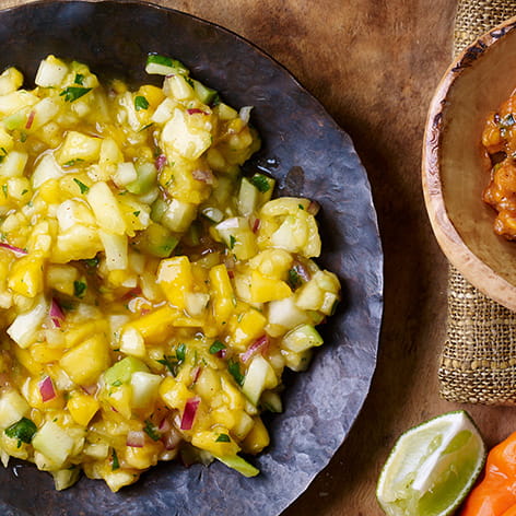 Spicy Papaya Pineapple Salsa